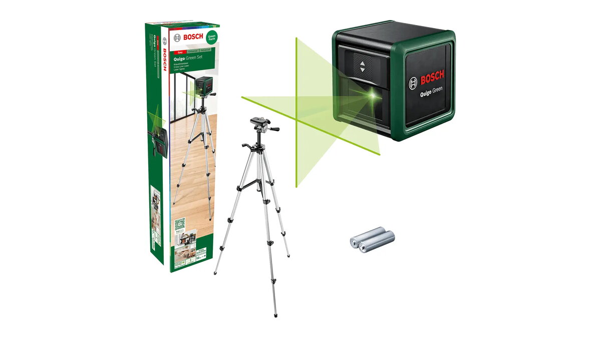 Līniju lāzernivelieris Bosch Quigo Green Set