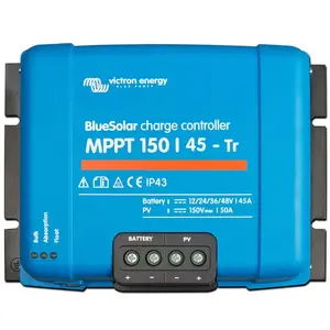 Charge controller Victron Energy SCC115045222 for solar panels, 12–48V input range