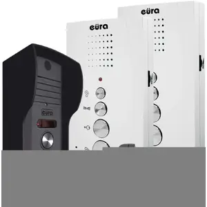 Домофон Eura ADP-51A3 для 1 семьи с 2 белыми абонентскими панелями