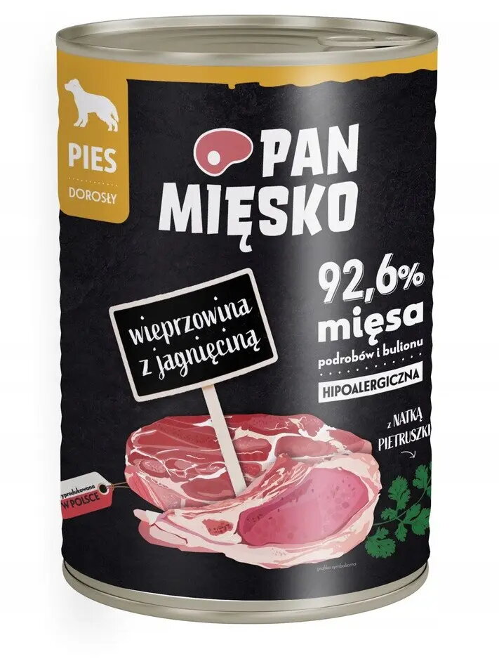 Mitrs suņu barības produkts pan miĘsko