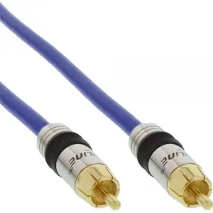 RCA cable Intos 89420P — 20 m, blue, analog audio/video connector