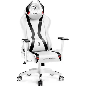 Gaming chair Diablo Chairs X-Horn 2.0 XL King Size White — XL King Size ergonomic seat