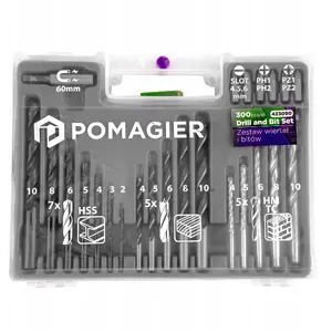 Drill and Bit Set Kraft&Dele P-423090 — 300 pieces, assorted drill bits and driver bits
