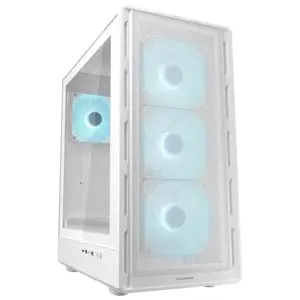 PC Midi Tower Case COUGAR Airface Pure PRO — White, ARGB, supports ATX/Micro-ATX/Mini-ITX, 3x120mm front + 1x120mm rear, 2x3.5" bays, 3x2.5" bays