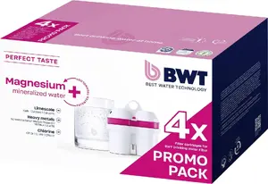 Mineralized Drinking Water Pack BWT Water Magnesium 4× bottles – promotional pack