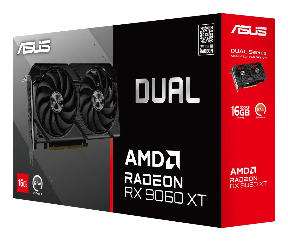 ASUS Dual Radeon RX 9060 XT 16 ГБ видеокарта Photo 11