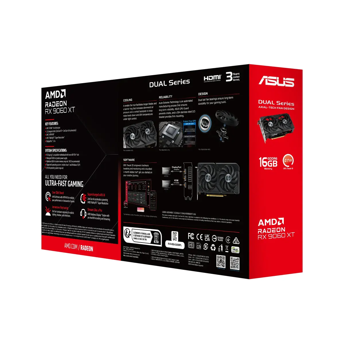 ASUS Dual Radeon RX 9060 XT 16 ГБ видеокарта Photo 13