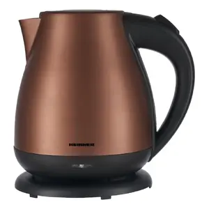 Electric kettle Heinner HEK-17IXC — 1.7 L, 2200 W, stainless steel housing, brown