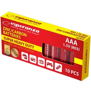 Baterijas AAA ESPERANZA EZB204 — 10 gab., blistera iepakojums