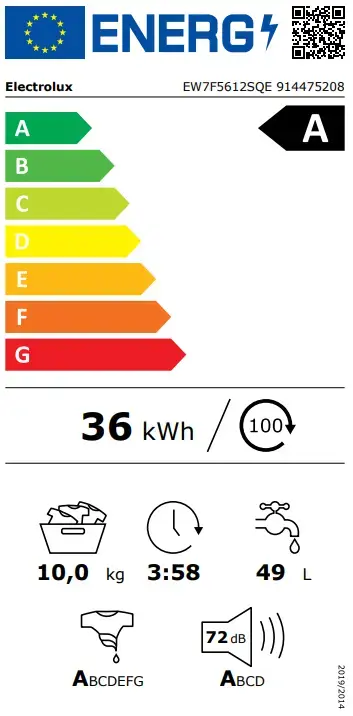 Стиральная машина Electrolux EW7F5612SQE Photo 2