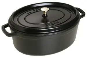 Roasting pan Staub 40509-322-0, cast iron, 6.7 L, Ø 33 cm, black