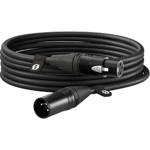 XLR mikrofona kabelis Rode Microphones XLR6M — 6 m, melns, XLR vīrietis–XLR sieviete