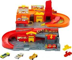 Toy track set MATTEL Hot Wheels Portable Set JFH37 – compact race city playset, portable carry case