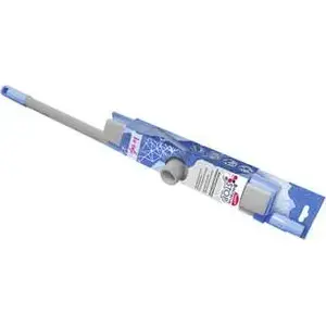 Rubber Broom YORK BACTERIA STOP 30421 with Telescopic Handle — rubber bristles, floor and carpet cleaning