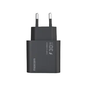 Power adapter MAXCOM LAD 30W USB A+C, 30W output, USB-A and USB-C ports, EU plug