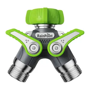 Garden hose splitter RainPoint ICD047 — 2-way connector for dual hose outlets, durable design