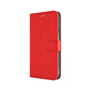 FIXED leather book case for Samsung Galaxy A36 5G — red, front-and-back protection, precise cutouts