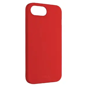 Phone back cover FIXED for Apple iPhone 16e, rubber, red, slim protective case