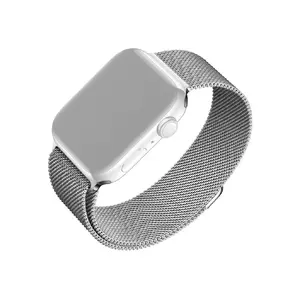 Металлический ремешок Mesh FIXED для Apple Watch 38/40/41 мм — FIXMEST-436-SL серебристый, миланская петля, регулируемый