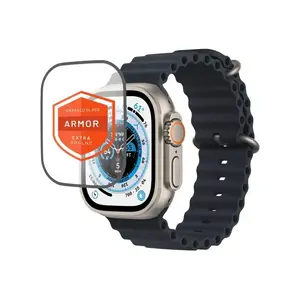 Защитное закалённое стекло FIXED для Apple Watch Ultra 49 мм, чёрное, модель FIXGAW-1029