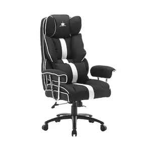 Gaming chair White Shark LE MANS black/white ergonomic design