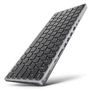 Wired Desktop Keyboard AXAGON HMC-KB QWERTY Russian, Scissor Switch, LED Backlight, USB