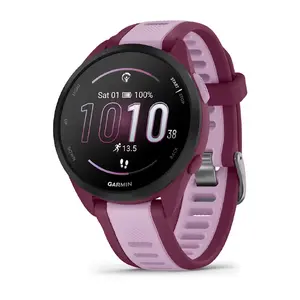Viedpulkstenis GARMIN Forerunner 165 Music, 43 mm polimēra korpuss, 1.2" AMOLED 390x390, GPS/GLONASS/Galileo, 5 ATM, 11 dienas