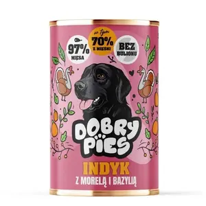 Влажный корм для собак Dobry Pies Индейка с абрикосом и базиликом 400г