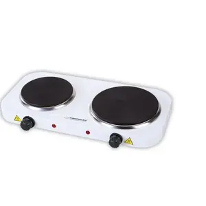 Tabletop electric cooker ESPERANZA EKH014W, 2-zone sealed hot plate, 1500W + 1000W, white