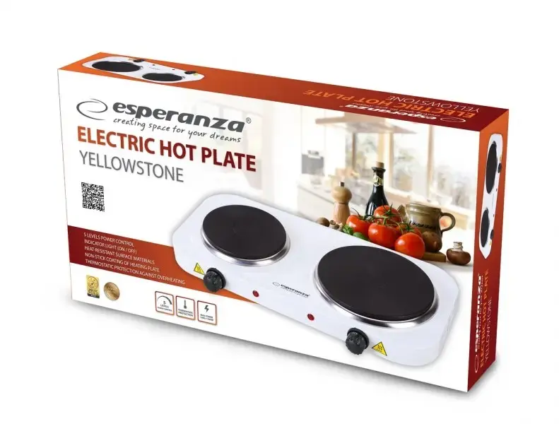 ESPERANZA EKH014W настольная электрическая плита 1500W+1000W Photo 2