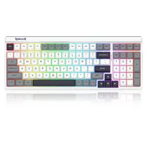 REDRAGON K656WGB-RGB-PRO Garen Pro Tastatūra USB RF Wireless Bluetooth Balta