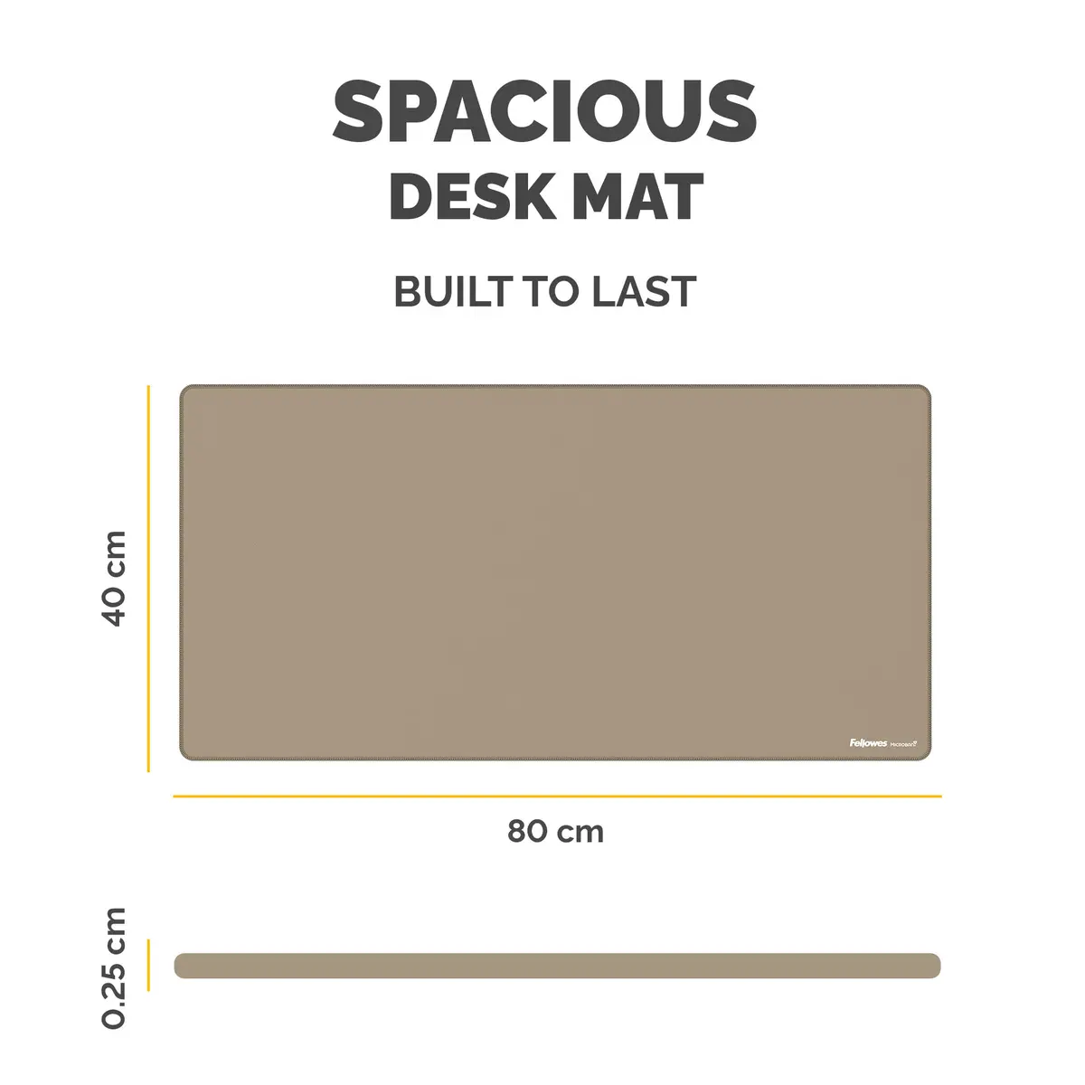 Fellowes Breyta Desk Mat - Sand 80x40cm Photo 3