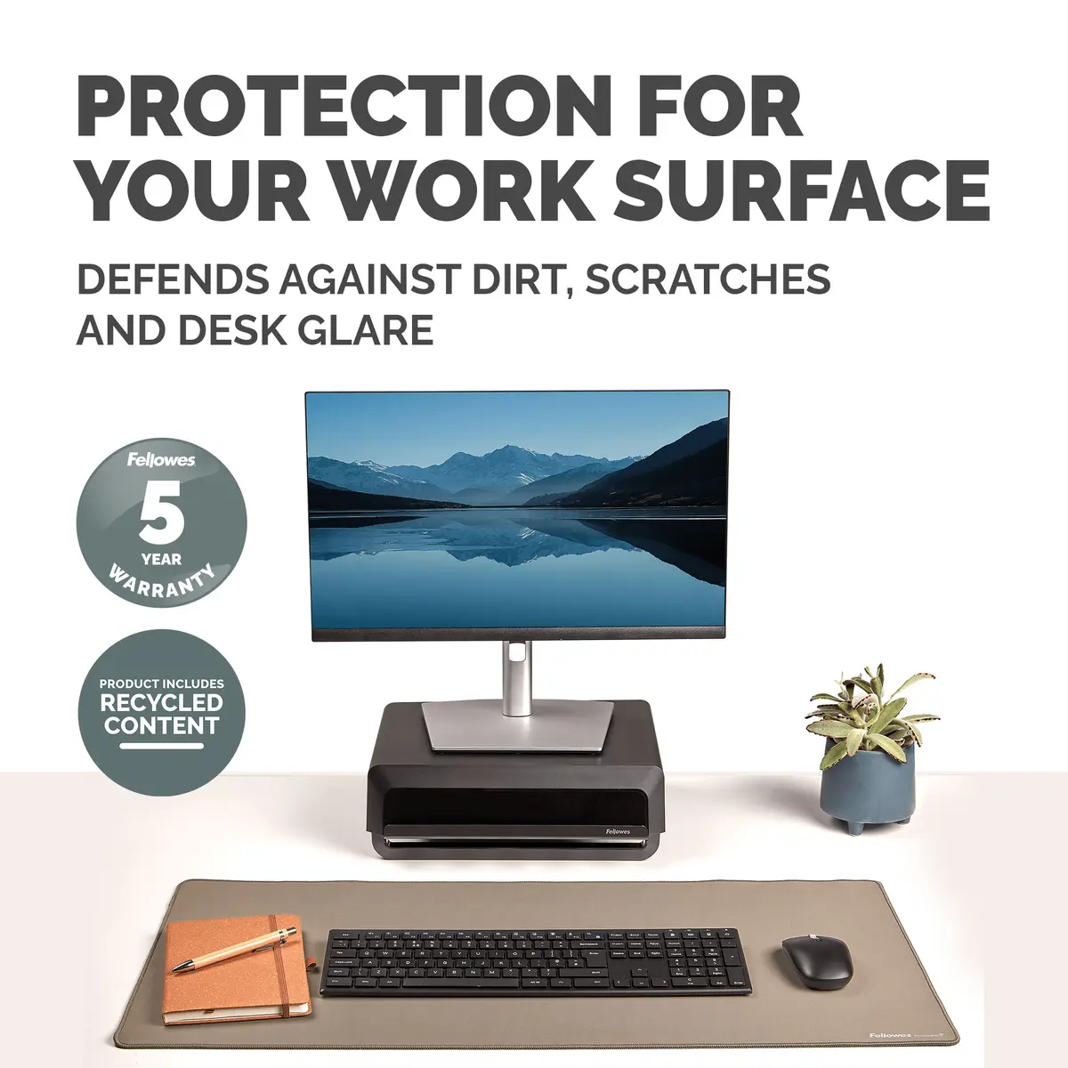 Fellowes Breyta Desk Mat - Sand 80x40cm Photo 6
