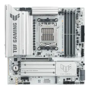 Motherboard ASUS TUF GAMING B850M-PLUS WIFI7 W, AMD B850, Socket AM5, micro ATX, DDR5, 4×DIMM, up to 256 GB, Wi‑Fi 7, 2.5Gb Ethernet