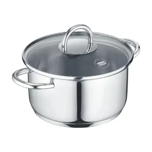 Saucepan Berndes B.MINI D14 8 cm 1.2 L Induction — stainless steel, glass lid
