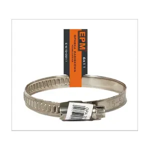 Šļūtenes skava EPM E-610-0090, nerūsējošais tērauds, regulējama Ø70–90 mm