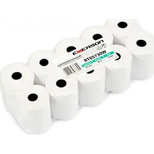 Thermal Paper Roll EMERSON 57 mm x 30 m x 10 mm core — RT05730WKBPAF