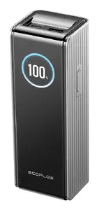 Power Bank EcoFlow RAPID 25000 mAh Lithium, Quick Charge 3.0, 170 W total output, 2x USB-C + 1x USB-A, Silver