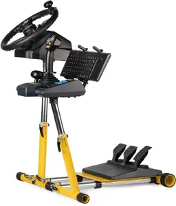 Wheel Stand Pro adjustable wheel stand FARM TRUCK WSP-FT-YELLOW compatible with various steering wheels, height-adjustable