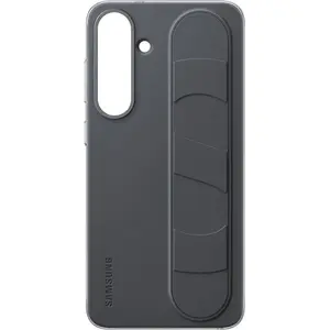 Phone case Samsung standing grip for Galaxy S25, model EF-GS936CBEG, black, slim protective cover with fold-out stand