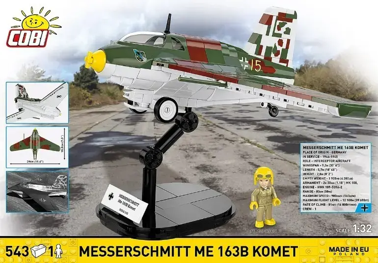 Cobi Blocks Messerschmitt Me 163B Comet — 543 detaļas Photo 9