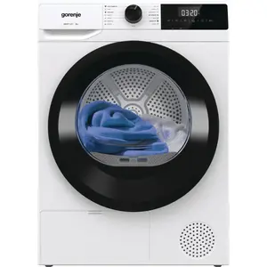 Сушильная машина Gorenje фронтальная с тепловым насосом DHNE82 8 кг, белая, 595×550×845 мм, 1.19 кВт·ч/цикл