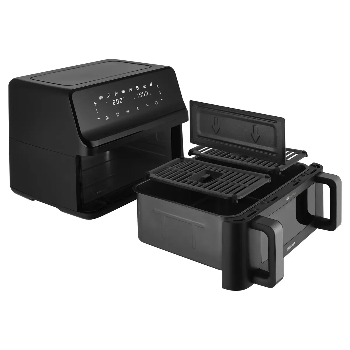 SENCOR SFR9650BK karstā gaisa fritiere ar diviem groziņiem Photo 2