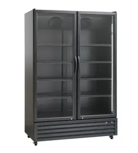 Scandomestic SD 1326 BE Freestanding Commercial Display Refrigerator 917 L Black