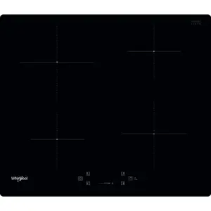 Индукционная варочная панель Whirlpool WS QS460 NE черная 60 см, 4 зоны, стеклокерамика, сенсорное управление