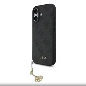Phone case GUESS Charm Case for Apple iPhone 17 Tone 4G Grey, protective slim cover