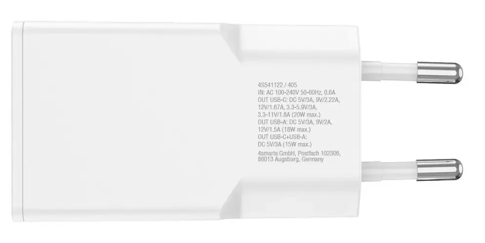 4smarts 541509 AC mājas lādētājs USB-A + USB-C Photo 3