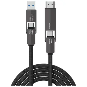 USB4 HDMI cable 4smarts ComboCord 240W 1.5 m – USB4 to HDMI, 240W power delivery, 1.5m length