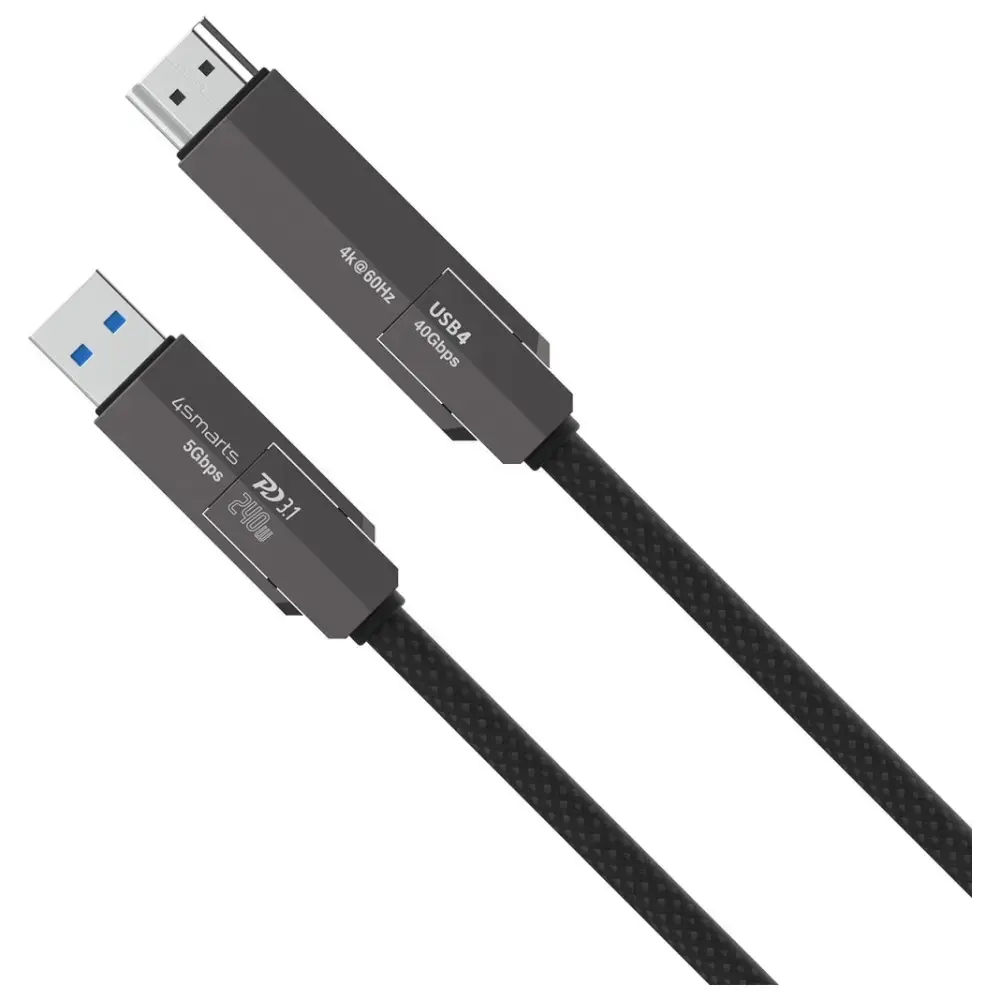 USB4 HDMI cable 4smarts ComboCord 240W 1.5 m Photo 6