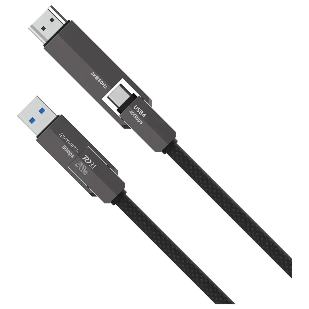 USB4 HDMI cable 4smarts ComboCord 240W 1.5 m Photo 7